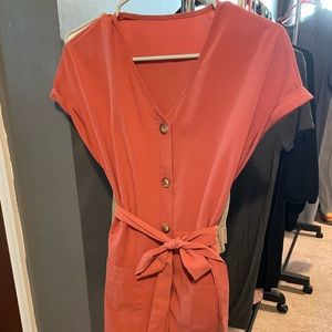 Shein button down dress with pockets